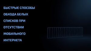 Подробнее о статье Быстрые способы обхода белых списков при отсутствии мобильного интернета