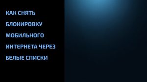 Подробнее о статье Как снять блокировку мобильного интернета через белые списки